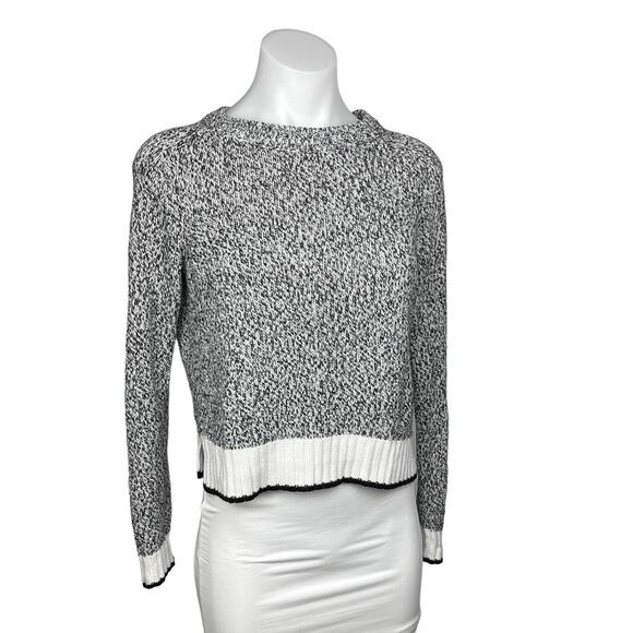H&M Divided Womens Gray Colorblock Striped Print  Long Sleeve Sweater Top XS - Picture 1 of 8